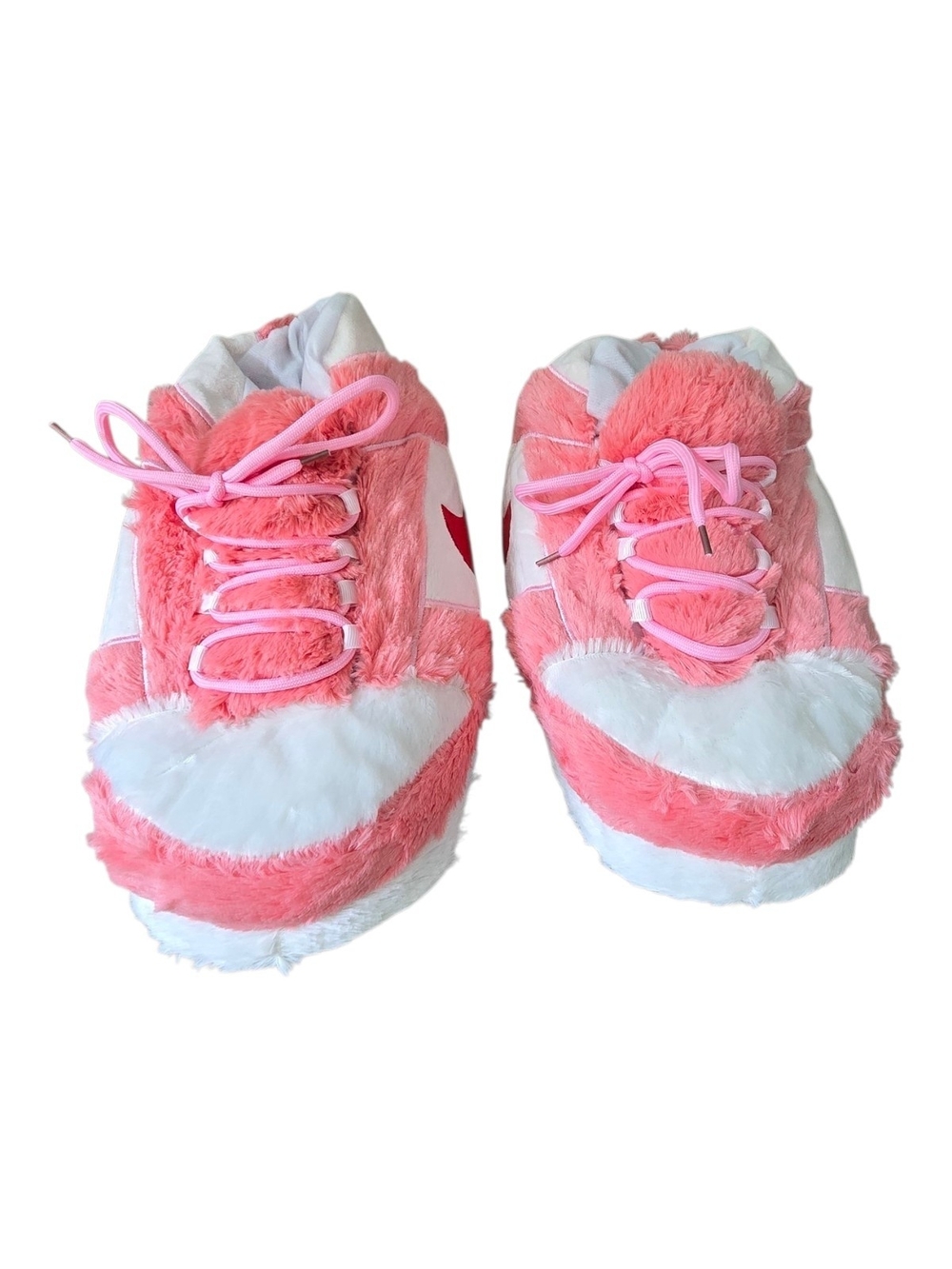 Jordan Pink and White Fluffy Slipper Sneakers